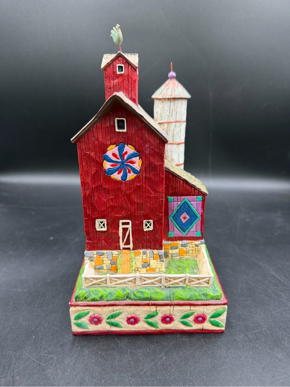 VTG 2004 Jim Shore Red Barn Strength & Plenty Heartwood Creek Quilt Barn
